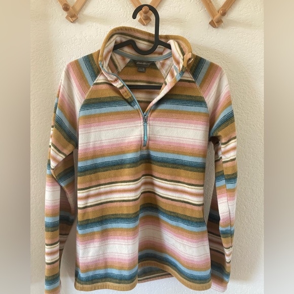 Eddie Bauer women’s quest fleece, striped - Picture 1 of 4